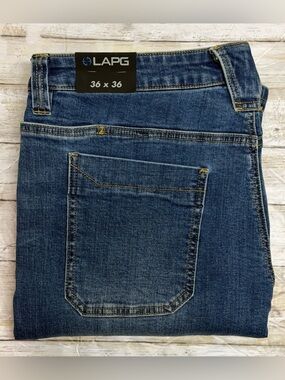 LAPG Men's Terra Flex Straight Fit Jeans 36 X 36 New With Tags Vintage Blue